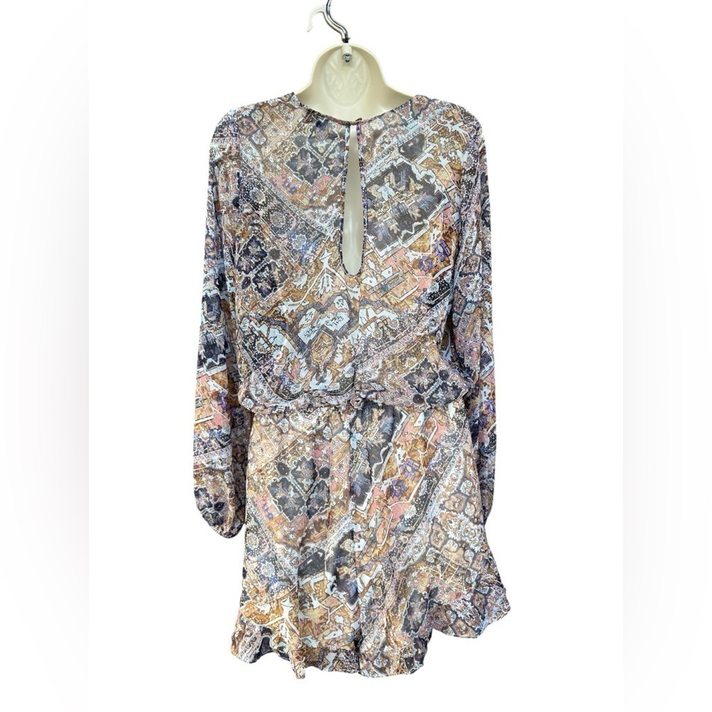 Show Me Your Mumu Womens Colorful Long Sleeve Romper Size Large Boho Hippie - Picture 4 of 8